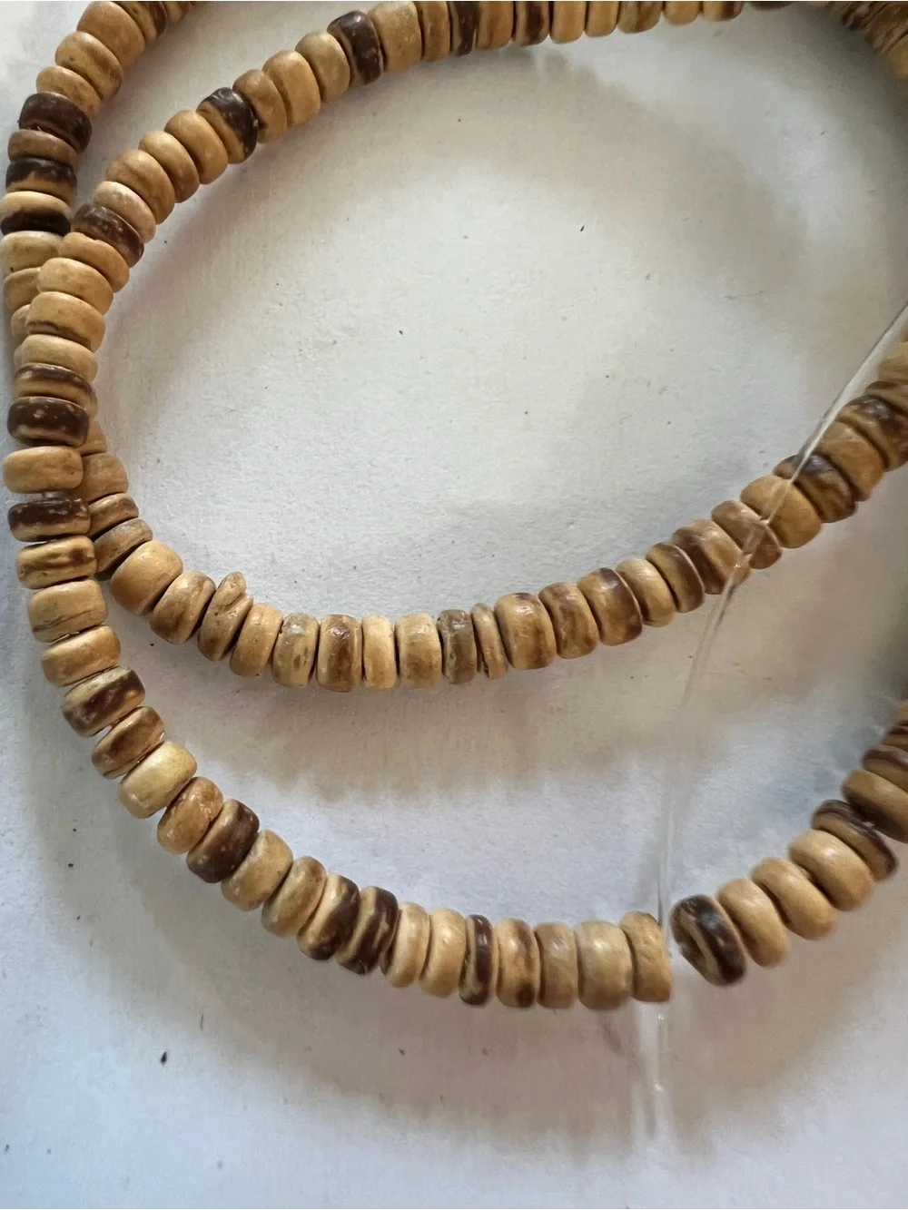 Earth tones wood bead strand 16 inches